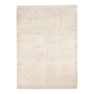 1970s Turkish Organic Wool Off White Floor Carpet