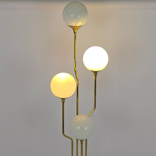 Mid-Century Modern Vintage Mid-Century Modern Brass Floor Lamp by Goffredo Reggiani For Sale - Image 3 of 12