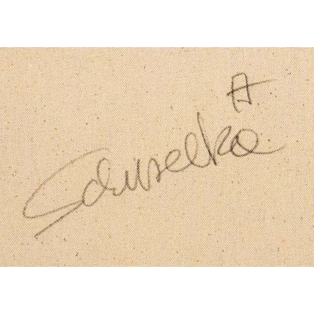 Elfi Schuselka "Fall" Abstract Oil on Canvas For Sale - Image 10 of 12