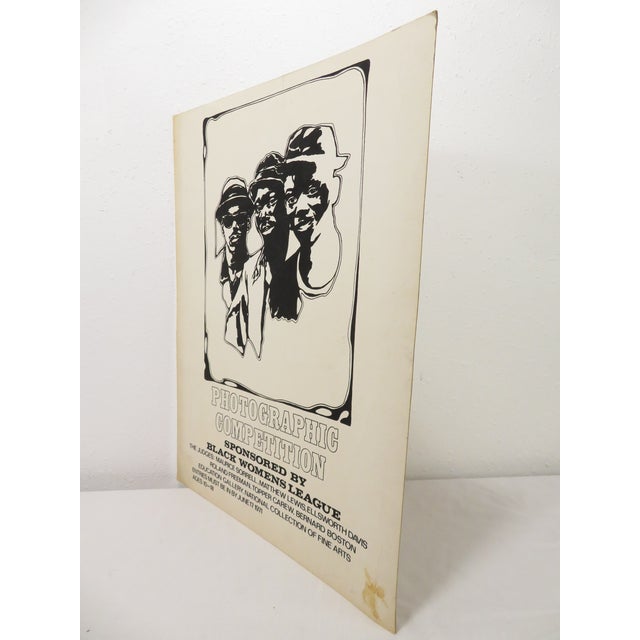 Mid 20th Century Rare Important 1971 Black Women's League Photography Competition 2 Sided Poster ~ Carboard Flyer Art Sign For Sale - Image 5 of 15