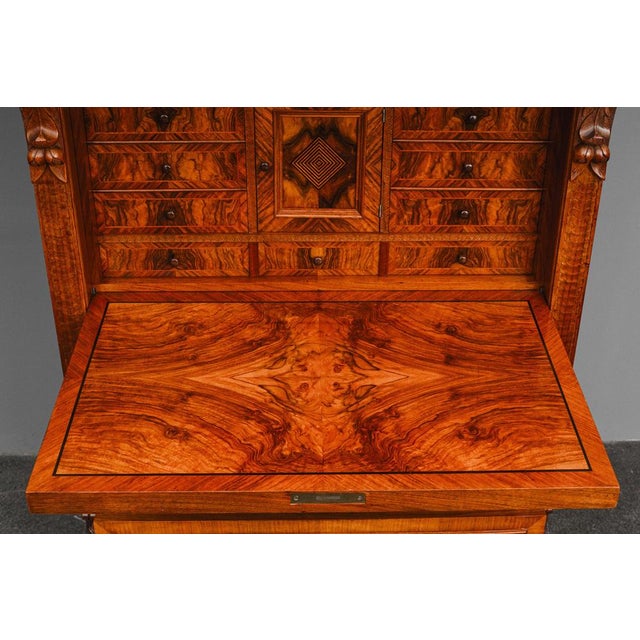 Gründerzeit Office Desk in Walnut, 19th Century For Sale - Image 14 of 18