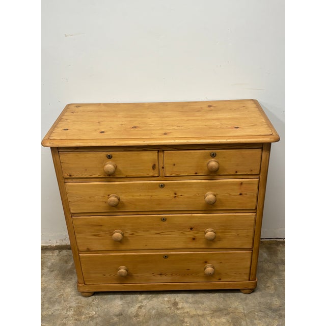 Antique English Pine Chest of Drawers For Sale - Image 4 of 11
