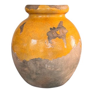 Vintage Pottery Barn Rustic European Style Vase For Sale