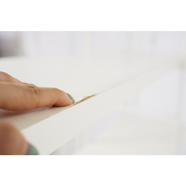 Vintage Minimalist All White Enetri Shelf by Niels Gammelgaard for Ikea, 1990s For Sale - Image 18 of 18
