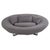 Textile Oval DS-152 Lounge Sofa in Grey Bouclé Fabric from de Sede For Sale - Image 7 of 7