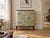 Swedish Modern with a Playful Soul A beautiful vintage cabinet, professionally refinished and decorated with a vibrant...