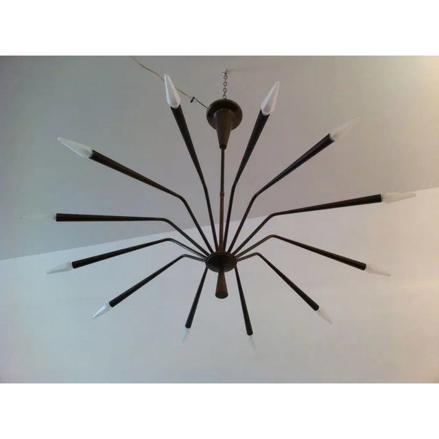 Oscar Torlasco Futurist Chandelier For Sale In New York - Image 6 of 11