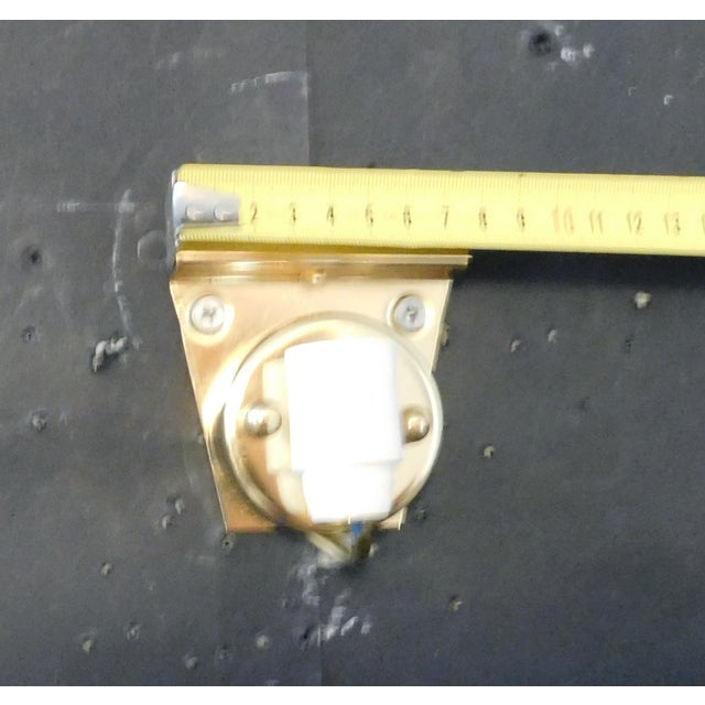 1960s Golden Shield Sconces, a Pair For Sale - Image 10 of 10