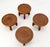 Mid 20th Century Embossed Leather South American Coffee Table 4 Nesting Stools Chairs For Sale - Image 11 of 18