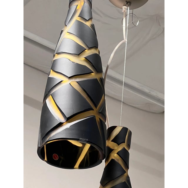 1990s Italian Murano Style Glass Single Pendants - a Pair For Sale - Image 11 of 13