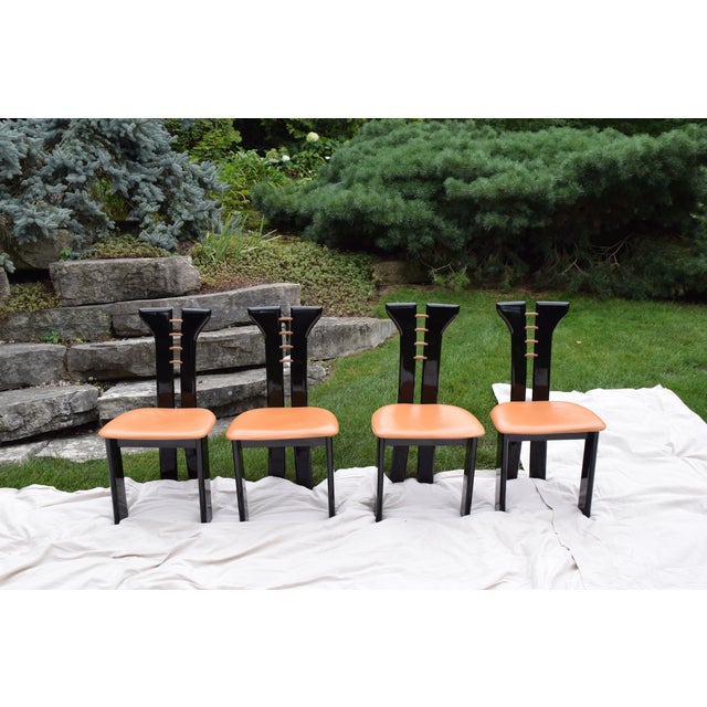 Pierre Cardin for Roche Bobois 1970s Black Lacquer Dining Set of 11 For Sale - Image 12 of 12