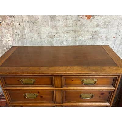 Drexel Tall Boy Dresser, Walnut, Hollywood Regency Style, USA, 1970 For Sale - Image 9 of 14