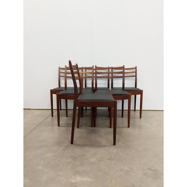 Set of 6 authentic vintage mid century modern dining chairs. Designed by Victor B Wilkins for G Plan. Maker's label on...