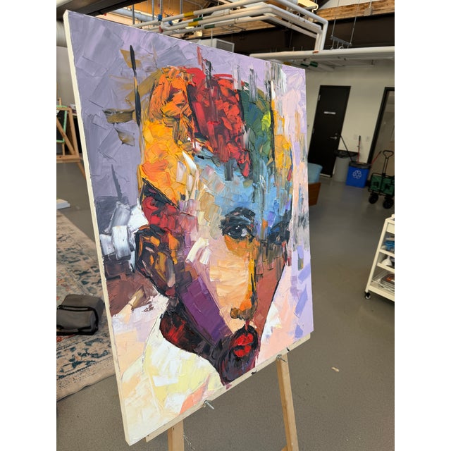 I painted Metamorphosis to explore the deep and often difficult process of personal change. The portrait features a close-...