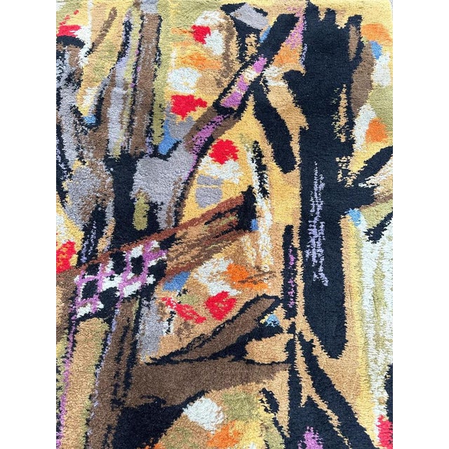 Textile Mid-Century Modern French Rug by Jean Jacques Morvan, 1960s For Sale - Image 7 of 18