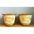 This pair of vintage French toile metal cache pots has the softly faded charm of a well-loved European garden accessory....