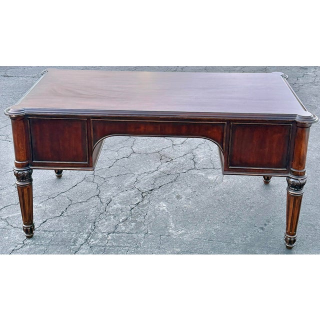 Ethan Allen Sheraton Style Executive Desk For Sale In New York - Image 6 of 12
