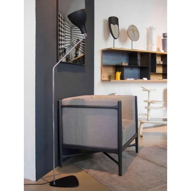 Black Lacquered Novum Pepper Loka Armchair by Colé Italia For Sale - Image 4 of 8