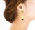 Contemporary Chanel Rare Vintage Gold Plated CC Rectangle Tear Drop Stripe Large Clip on Earrings, A Pair For Sale - Image 3 of 6