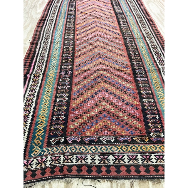 Antique Turkish Kilim Flat Weave, C-1900's For Sale In Chicago - Image 6 of 10