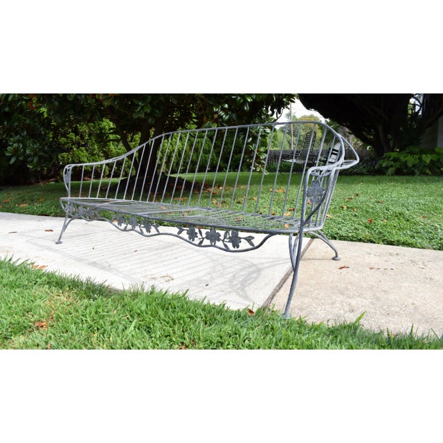 Wrought Iron Faux Bois Sofa in Dogwood Form, Mid-Century Modern For Sale In Philadelphia - Image 6 of 13