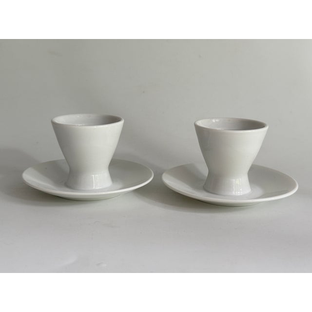 1970s White Form 2000 Egg Cup by Raymond Loewy for Rosenthal, Germany, 1950s Set of 2 For Sale - Image 5 of 5