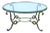 Vintage French Style Wrought Iron and Glass Oval Coffee Table For Sale