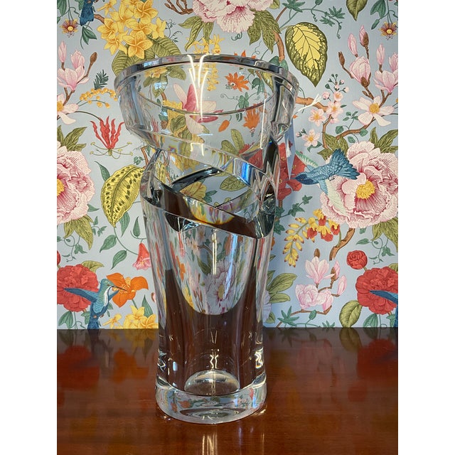 Contemporary Mid 20th Century Baccarat Tornado Vase For Sale - Image 3 of 7