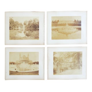 Antique 1880's Frith Photographs Paris Gardens Fountains - Set of 4 For Sale