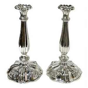 Mid-19th Century Austrian Silver Candlesticks, Set of 2