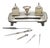 Silver Inkwell with Cut Glass Tanks, Set of 8 For Sale
