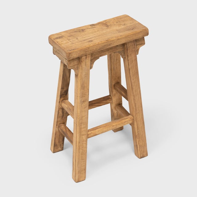 Contemporary Chinese Tall Provincial Stool For Sale - Image 3 of 6