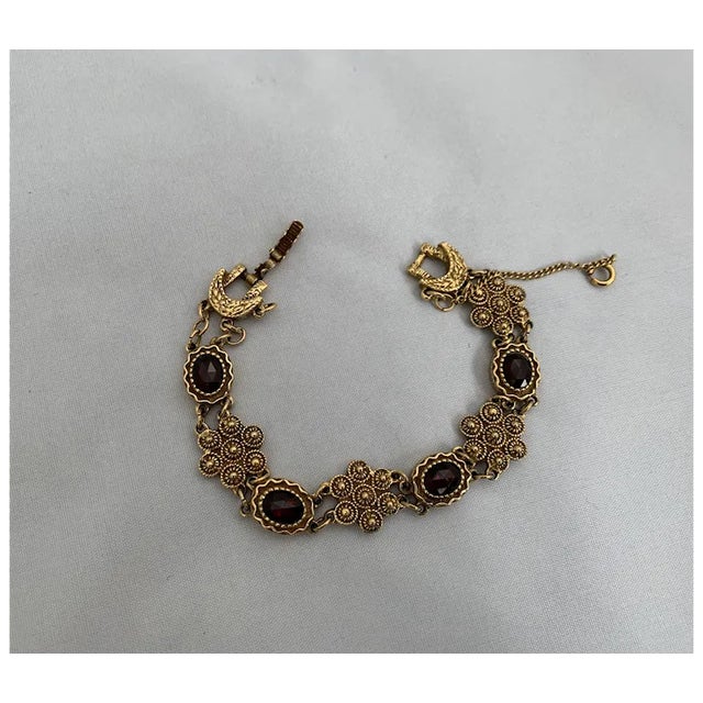 Early 20th Century Bohemian Garnet Bracelet For Sale - Image 10 of 12