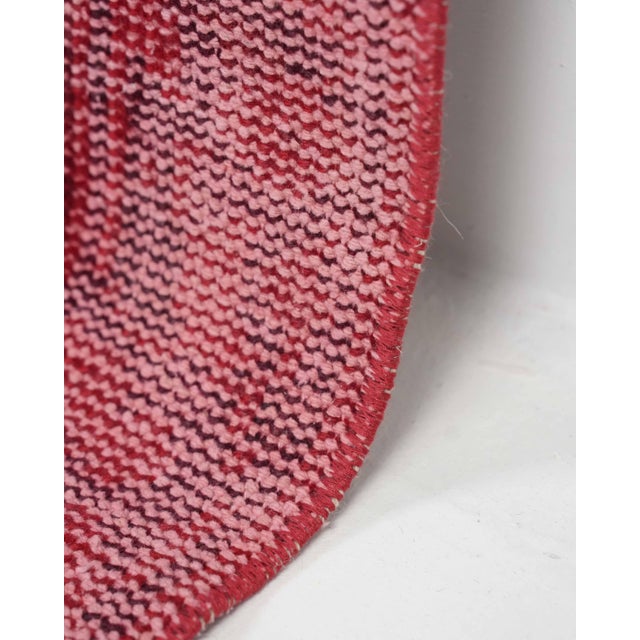 Textile 1970s Vintage Turkish Oushak Handmade Wool Cotton Red Area Rug For Sale - Image 7 of 11