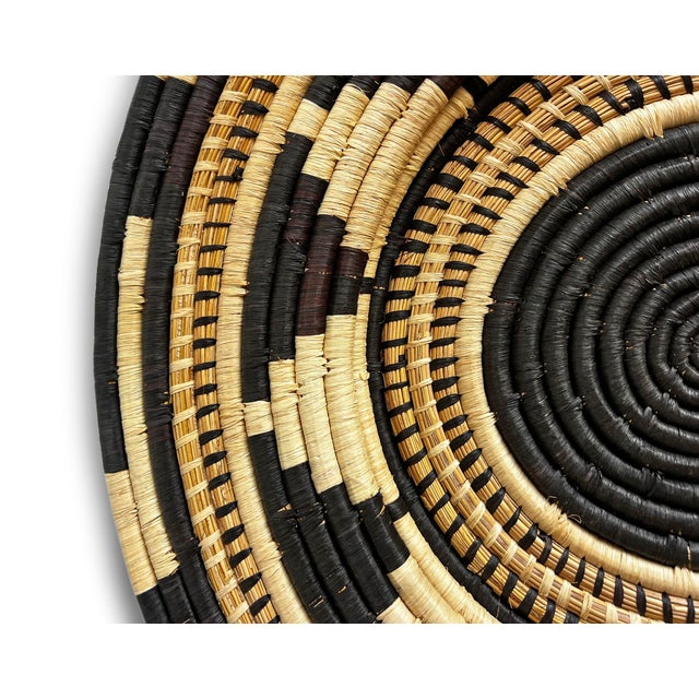 Tribal Mali Vintage Tribal Basket Woven Plate Wall Art For Sale - Image 3 of 3