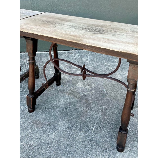 Brown Vintage 19th Century Side Tables - A Pair For Sale - Image 8 of 12