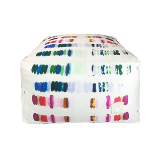 Multicolor Patterned Pouf For Sale