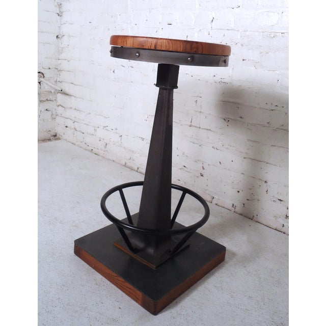 Modern Vintage Modern Industrial Stool For Sale - Image 3 of 8