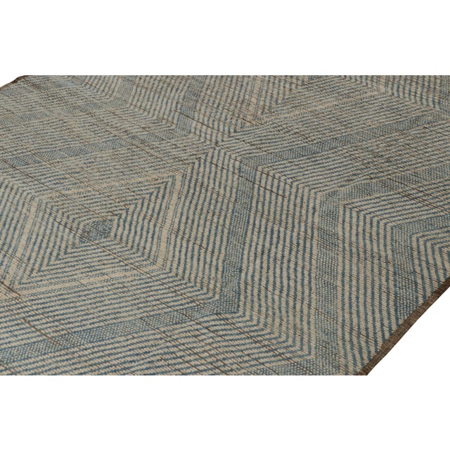 Rug & Kilim Rug & Kilim’s Modern Rug with Beige-brown Geometric Patterns - 12x16 For Sale - Image 4 of 7