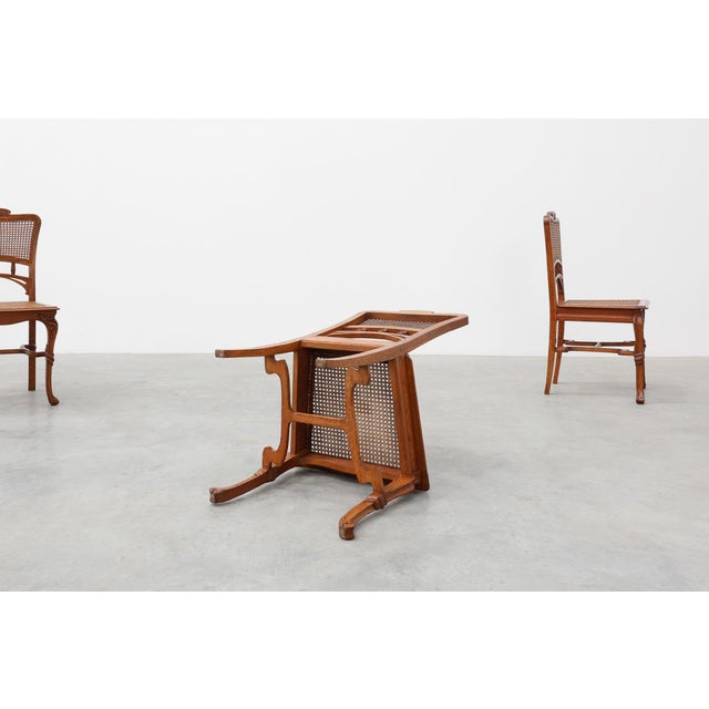 Art Nouveau Dining Chairs in the style of Victor Horta, Belgium, 1910s, Set of 6 For Sale - Image 10 of 18