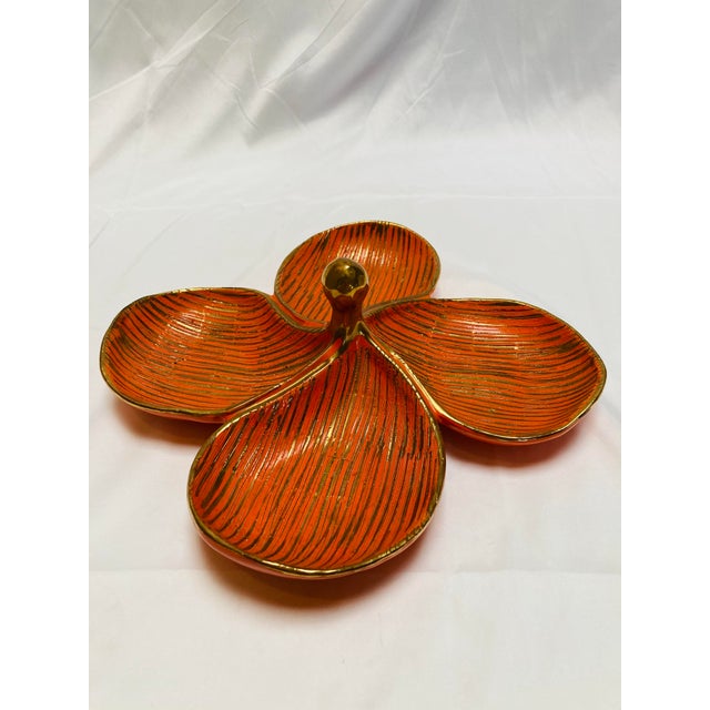 1950s Vintage Mid-Century Hand-Painted Italian Serving Dish For Sale - Image 5 of 5