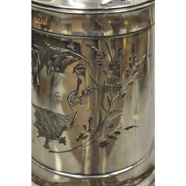 Antique James W. Tufts Renaissance "Bacchus" Silver Plated Water Wine Pitcher For Sale In Philadelphia - Image 6 of 10
