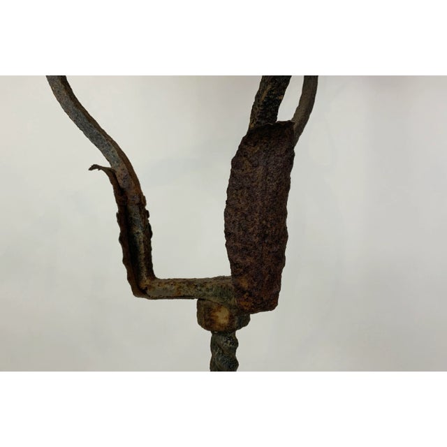 1920s Hand Forged Iron Stand Featuring Whimsical Griffins For Sale - Image 10 of 12