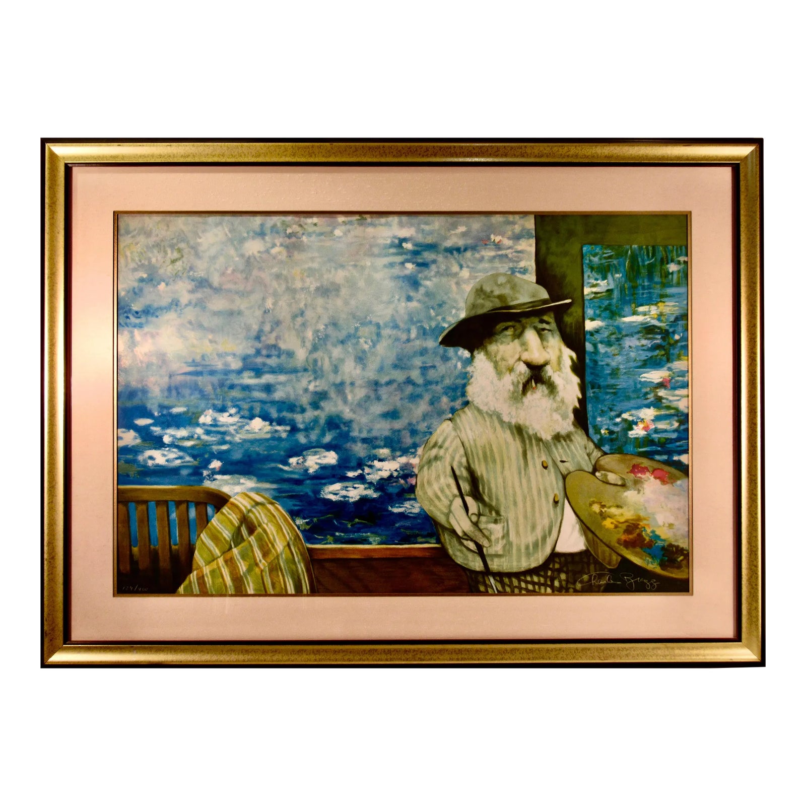 Charles Bragg Portrait of Monet, 1989 | Chairish