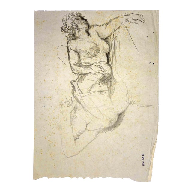 Leo Guide, Female Figure, Drawings, 1970s For Sale
