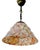 Art Deco Pendant Light in Pink Marble Glass, 1930s For Sale