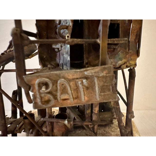 Metal Mid 20th Century Vintage Intricate Lewk Wharf Themed Sculpture For Sale - Image 7 of 18