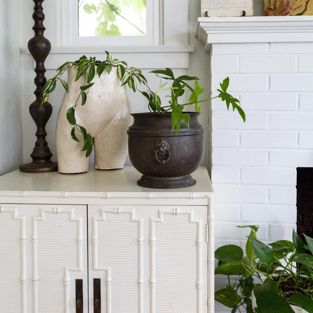 Bronze Jardenier Planter Pot With Russian Stylized Lion Head Handles For Sale - Image 4 of 17