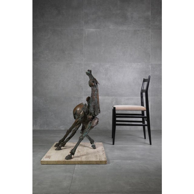 Fernando Mario Paonessa, Sete, 1980s, Bronze & Travertine For Sale - Image 10 of 11
