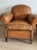 Antique Pair French Leather Chairs For Sale - Image 14 of 17